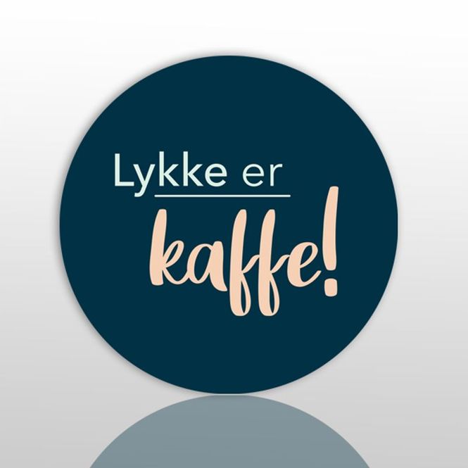 Hovedbilde Glassunderlag  kaffe, lykke er